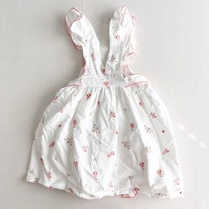 Sal & Pimeta Girls Dress Apron Style Ruffle Floral size 5T